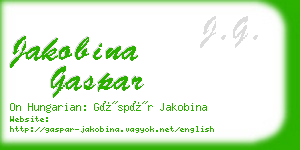 jakobina gaspar business card